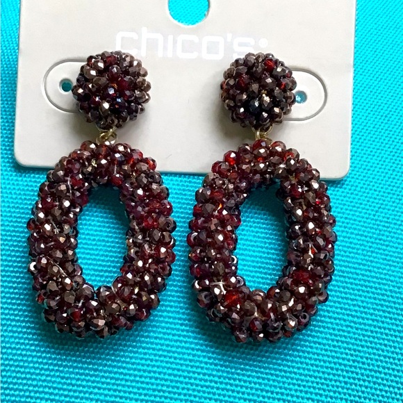 Chico’s necklace and hoop earrings. NWT. - Picture 4 of 6